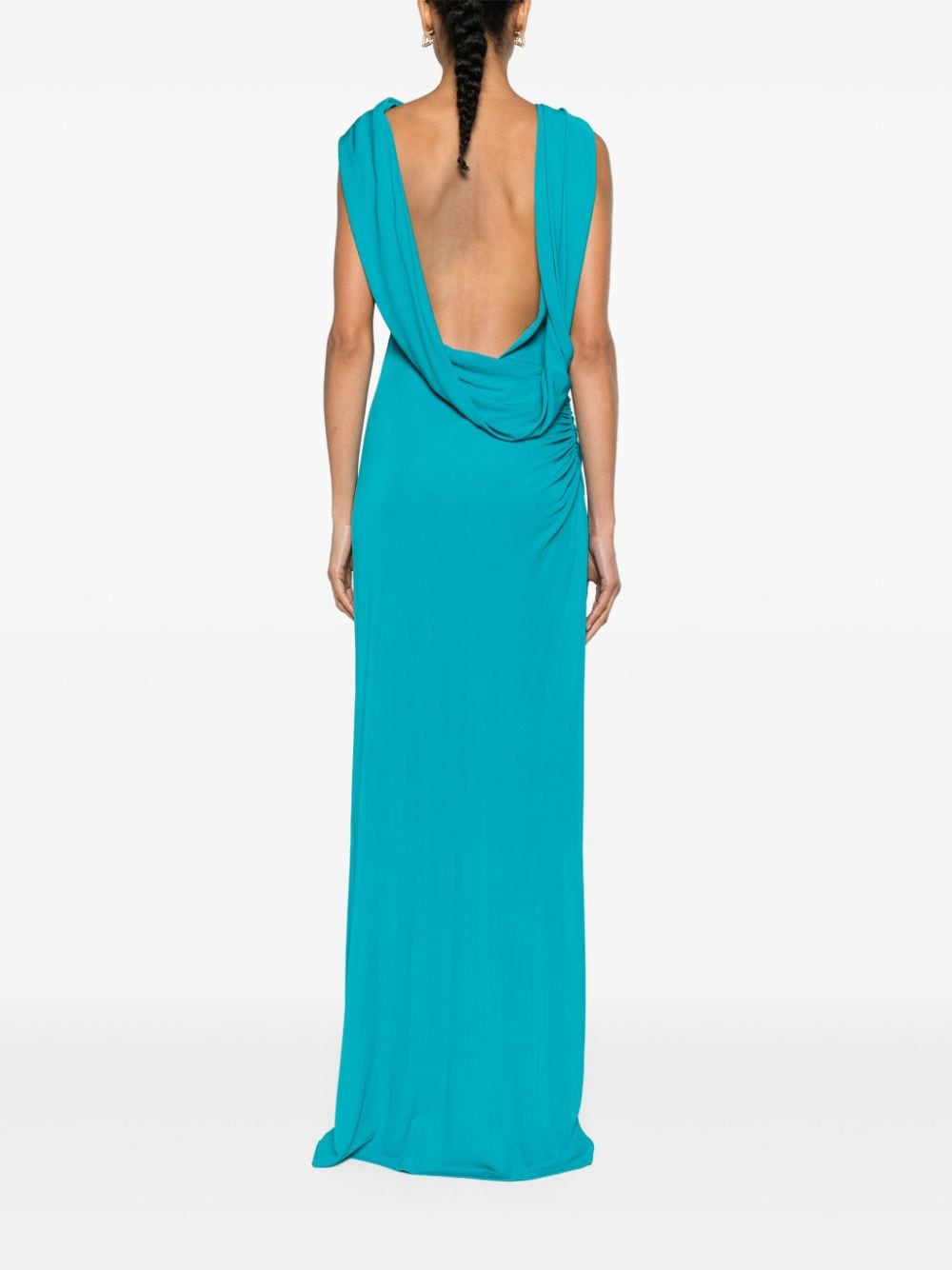 ワンピース A FERRETTI Woman Dress Turquoise 04450114 0327 Turquoise satin maxi dress Alberta Ferretti - women